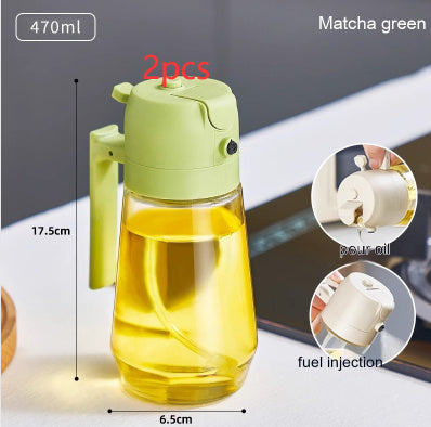 470ML, 2 In 1 Glass Oil Sprayer Dispenser