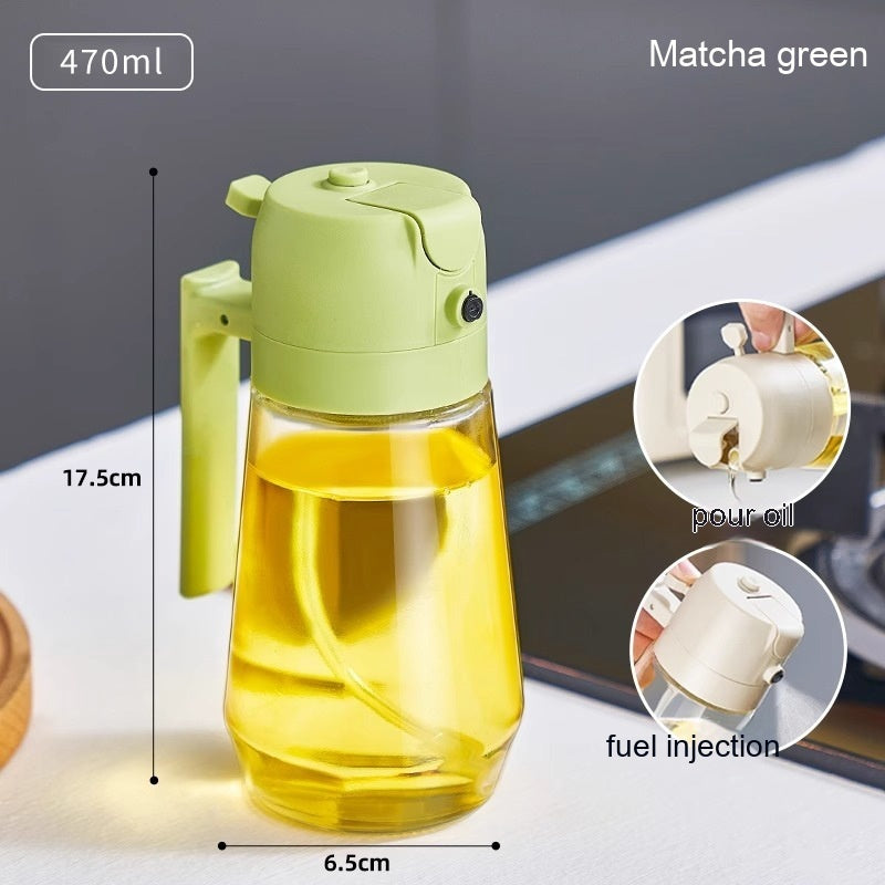 470ML, 2 In 1 Glass Oil Sprayer Dispenser