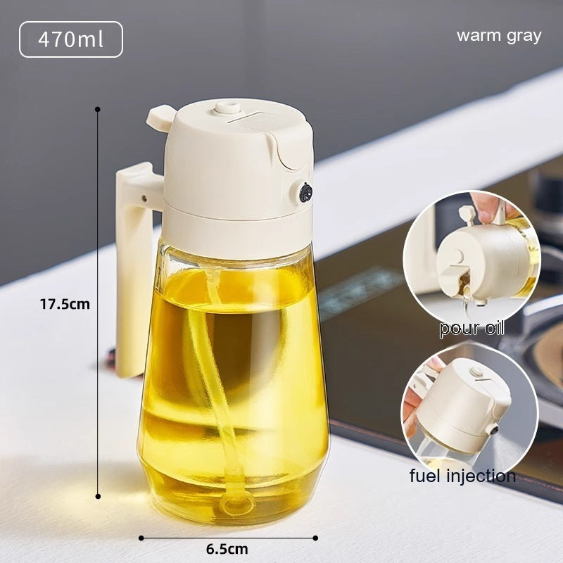 470ML, 2 In 1 Glass Oil Sprayer Dispenser